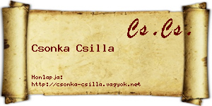 Csonka Csilla névjegykártya